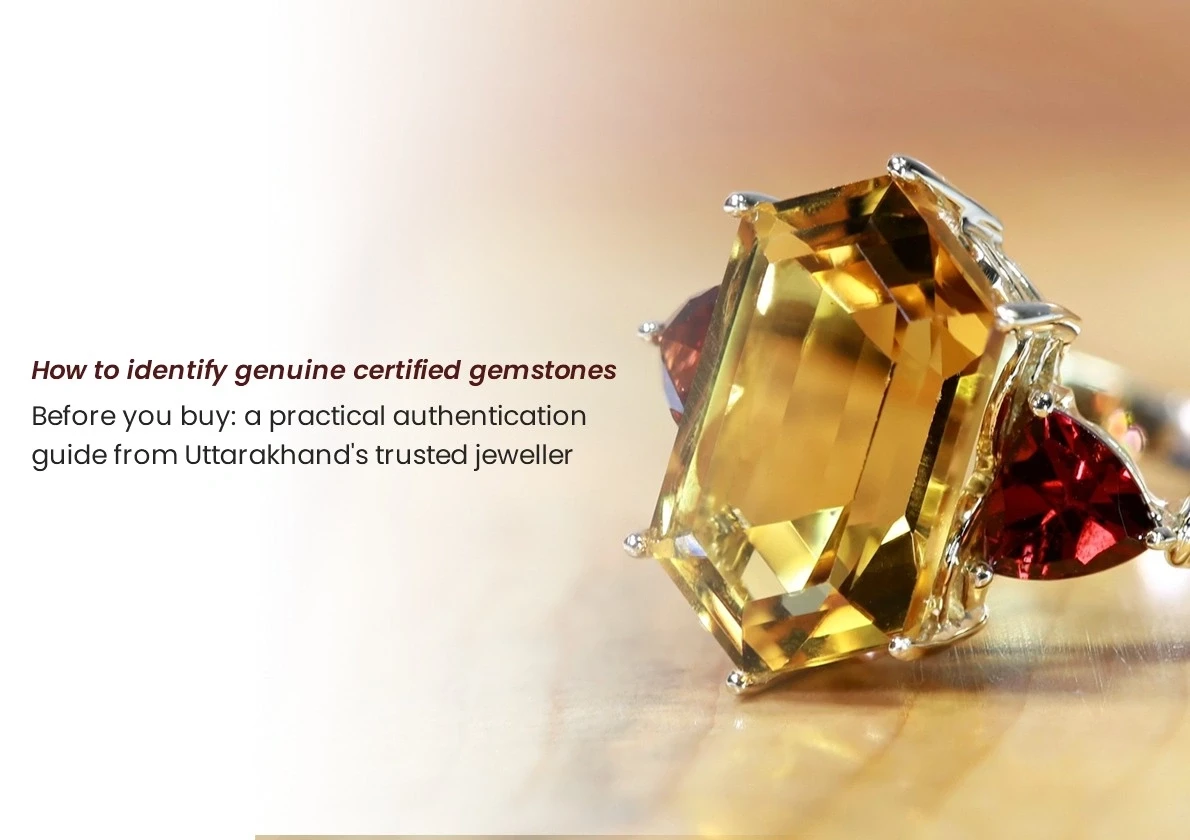 How to identify genuine certified gemstones before you buy: a practical authentication guide from Uttarakhand's trusted jeweller
