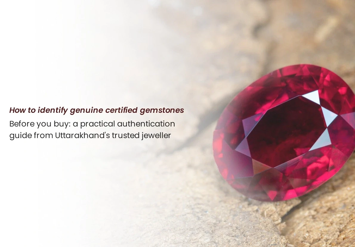 How to identify genuine certified gemstones before you buy: a practical authentication guide from Uttarakhand's trusted jeweller
